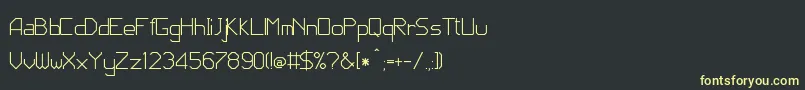 Fonte JdCode – fontes amarelas em um fundo preto