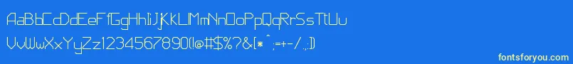 JdCode Font – Yellow Fonts on Blue Background