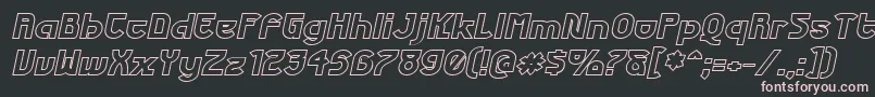 FuturexPhatOutlineItalic Font – Pink Fonts on Black Background