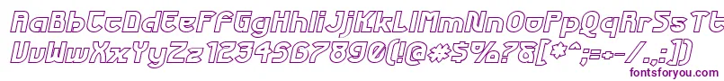 FuturexPhatOutlineItalic-fontti – violetit fontit