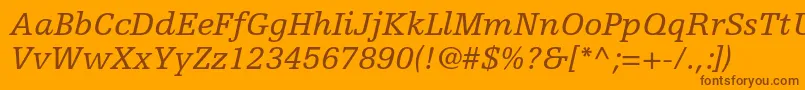 EgyptiennefltstdItalic Font – Brown Fonts on Orange Background