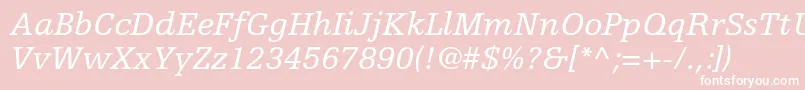 EgyptiennefltstdItalic Font – White Fonts on Pink Background