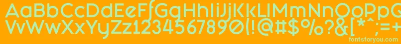 FashionFetishBold-Schriftart – Grüne Schriften auf orangefarbenem Hintergrund