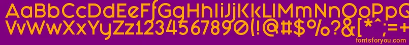 FashionFetishBold Font – Orange Fonts on Purple Background