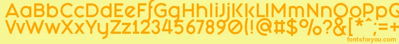 Fonte FashionFetishBold – fontes laranjas em um fundo amarelo