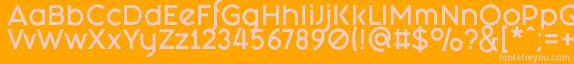 Fonte FashionFetishBold – fontes rosa em um fundo laranja