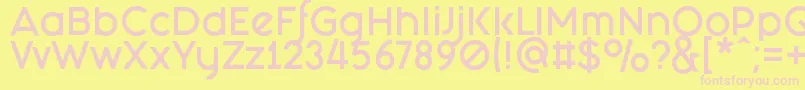 FashionFetishBold Font – Pink Fonts on Yellow Background