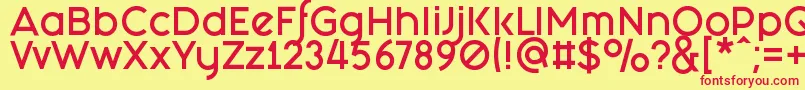 FashionFetishBold Font – Red Fonts on Yellow Background