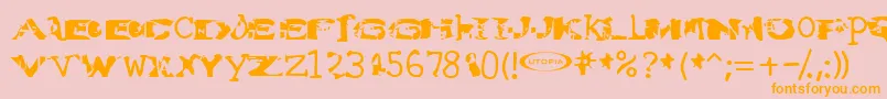 Watet Font – Orange Fonts on Pink Background