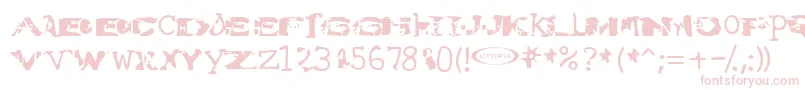 Watet Font – Pink Fonts on White Background
