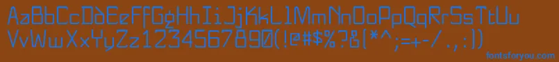 Шрифт NewnerdishPlain – синие шрифты на коричневом фоне