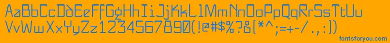 NewnerdishPlain Font – Blue Fonts on Orange Background