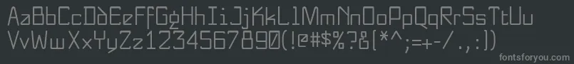 Czcionka NewnerdishPlain – szare czcionki na czarnym tle