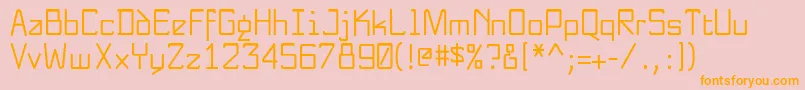 NewnerdishPlain Font – Orange Fonts on Pink Background