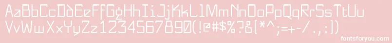 Police NewnerdishPlain – polices blanches sur fond rose