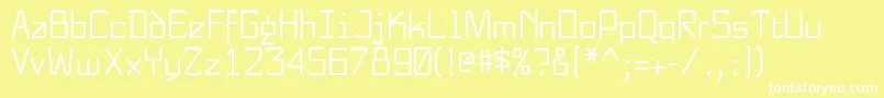NewnerdishPlain Font – White Fonts on Yellow Background