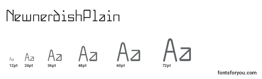 NewnerdishPlain Font Sizes
