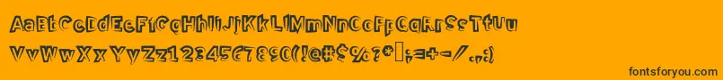 Halfhalf Font – Black Fonts on Orange Background