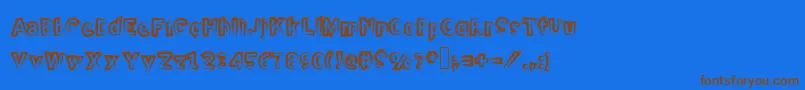 Halfhalf Font – Brown Fonts on Blue Background