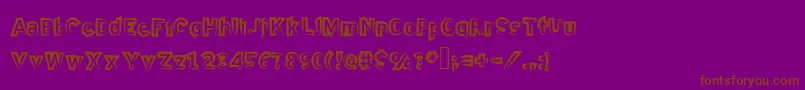 Halfhalf Font – Brown Fonts on Purple Background