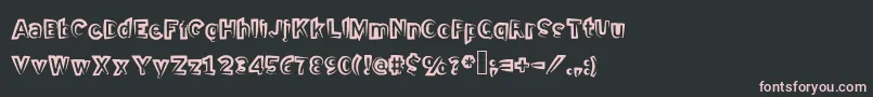 Halfhalf Font – Pink Fonts on Black Background