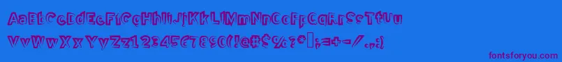 Halfhalf Font – Purple Fonts on Blue Background