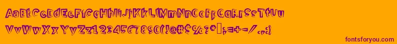 Halfhalf Font – Purple Fonts on Orange Background