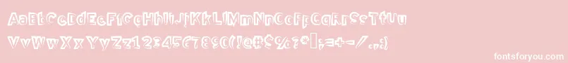 Halfhalf Font – White Fonts on Pink Background