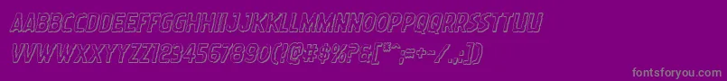 Wormcuisine3Dital Font – Gray Fonts on Purple Background