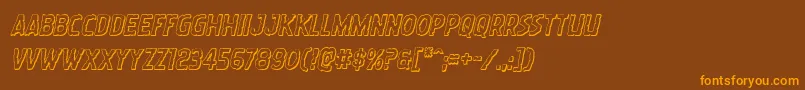 Wormcuisine3Dital Font – Orange Fonts on Brown Background