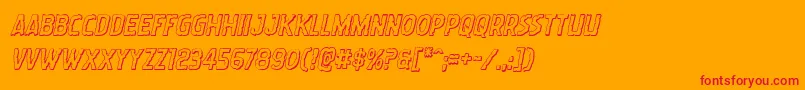 Wormcuisine3Dital Font – Red Fonts on Orange Background