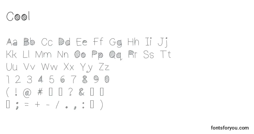 A fonte Cool – alfabeto, números, caracteres especiais