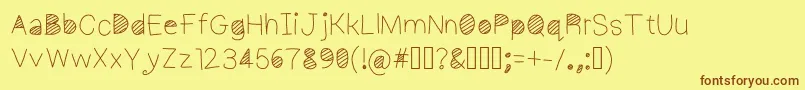 Cool Font – Brown Fonts on Yellow Background