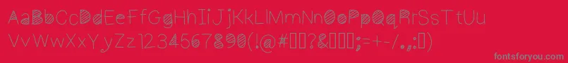 Cool Font – Gray Fonts on Red Background
