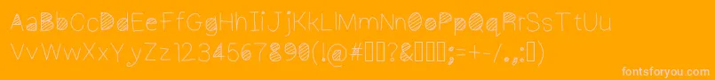 Cool Font – Pink Fonts on Orange Background