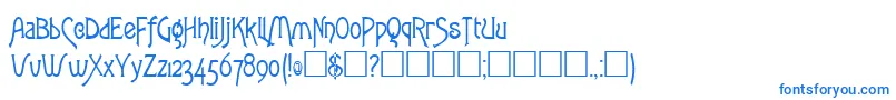 RowleyRegular Font – Blue Fonts on White Background