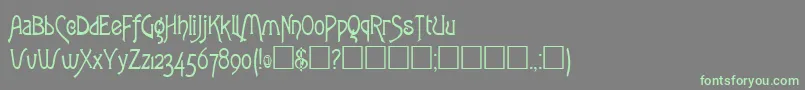 Шрифт RowleyRegular – зелёные шрифты на сером фоне