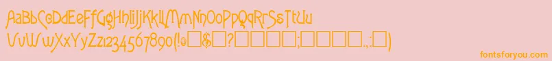 RowleyRegular Font – Orange Fonts on Pink Background