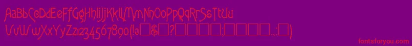 RowleyRegular Font – Red Fonts on Purple Background