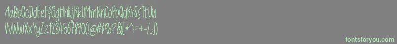Jackdawsdemo Font – Green Fonts on Gray Background