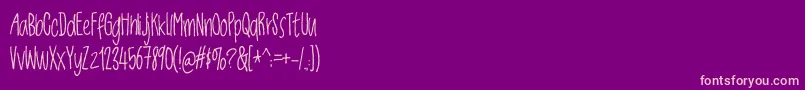 Fonte Jackdawsdemo – fontes rosa em um fundo violeta