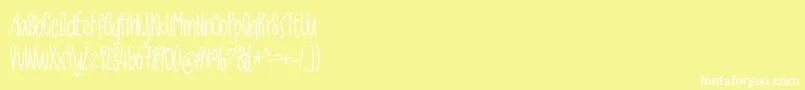 Jackdawsdemo Font – White Fonts on Yellow Background