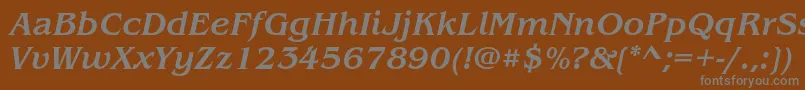 フォントBenguiatstdMediumitalic – 茶色の背景に灰色の文字