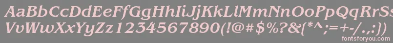 BenguiatstdMediumitalic Font – Pink Fonts on Gray Background