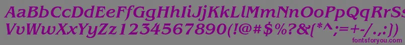 BenguiatstdMediumitalic Font – Purple Fonts on Gray Background