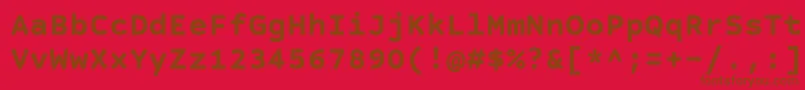 CourierPrimeSansBold Font – Brown Fonts on Red Background