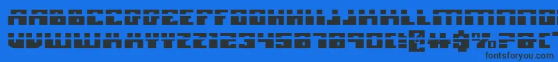 Micronianela Font – Black Fonts on Blue Background