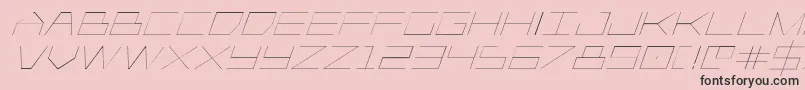 Player1uplightitalic Font – Black Fonts on Pink Background