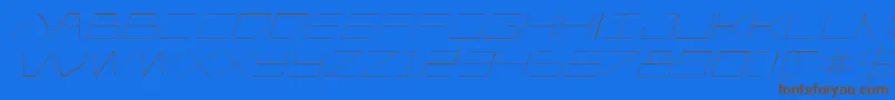 Player1uplightitalic Font – Brown Fonts on Blue Background