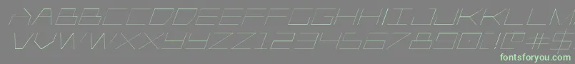 fuente Player1uplightitalic – Fuentes Verdes Sobre Fondo Gris